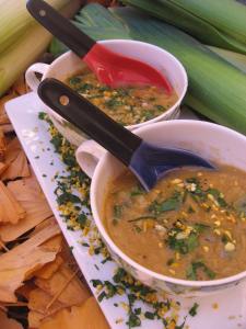 Leek and turnip soup